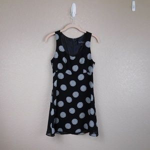 Nicole Miller Black and White Print Lined Dress